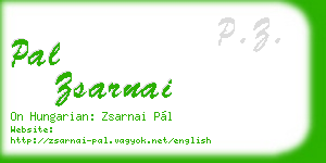 pal zsarnai business card